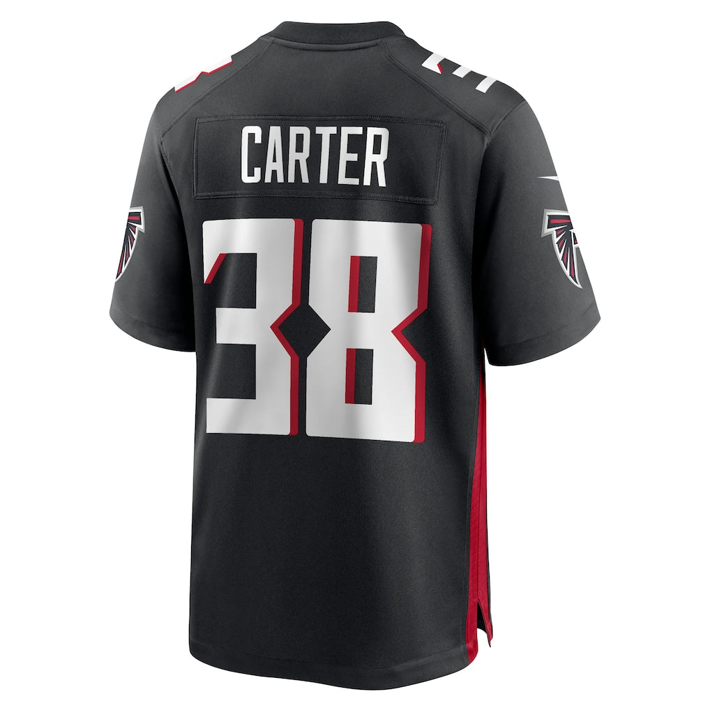 Mdoa A.Falcons #38 Nathan Carter Black Team Game Jersey