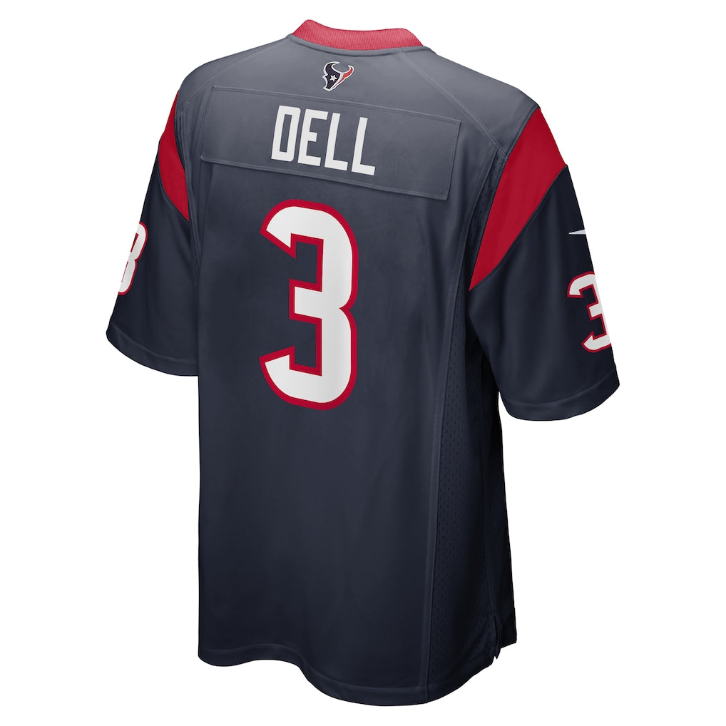 Mdoa H.Texans #3 Tank Dell Navy Player Game Jersey