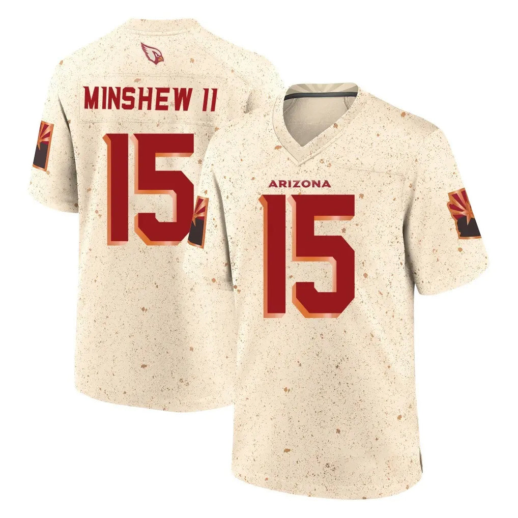 A.Cardinals #15 Gardner Minshew II Player Cream Rivalries Collection Game Mdoa Stitched Jerseys