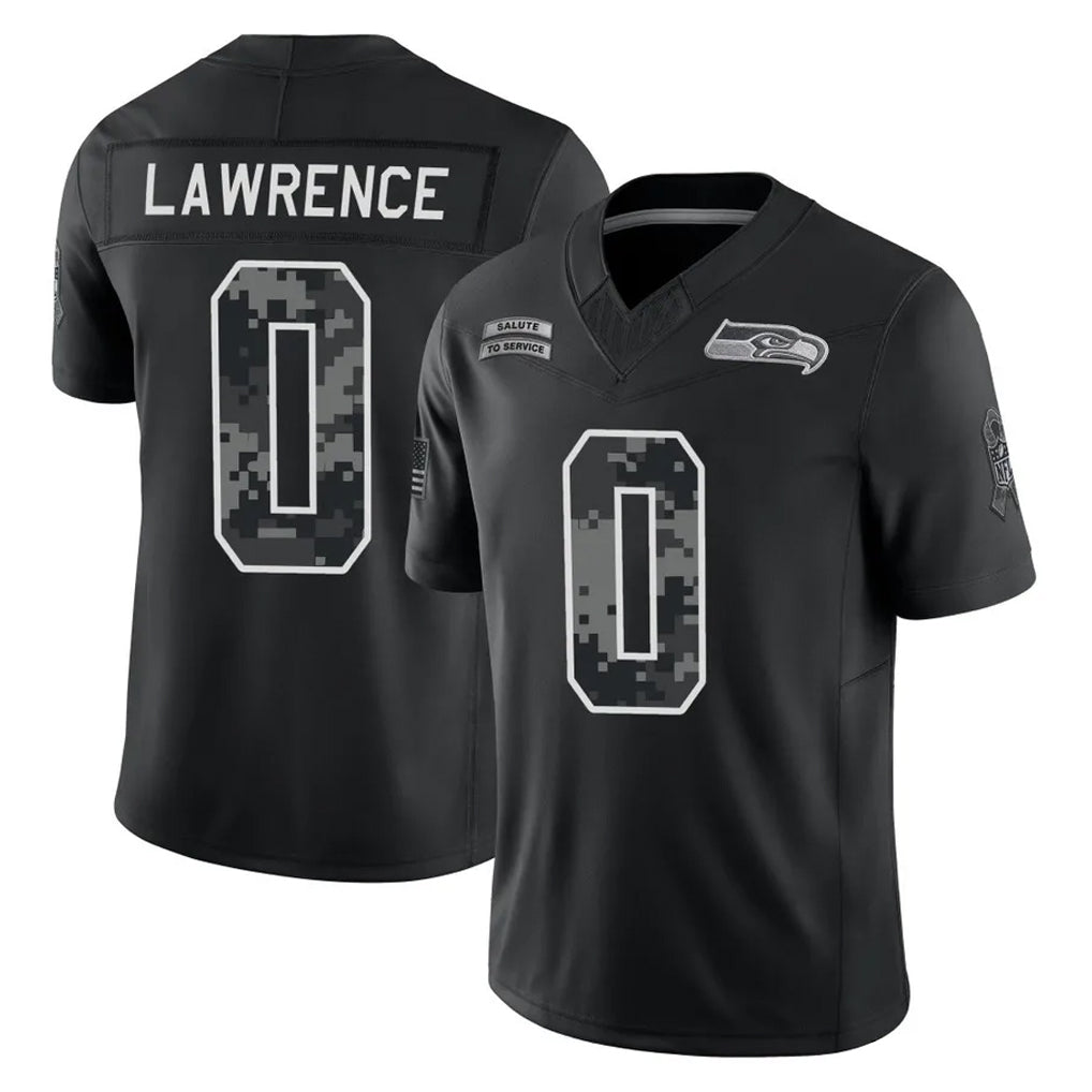 S.Seahawks #0 DeMarcus Lawrence Player Black Limited 2026 Salute to Service Home Game Mdoa Stitched Jerseys