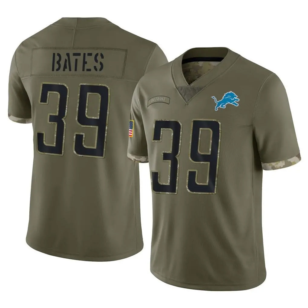 D.Lions #39 Jake Bates Player Olive Salute To Service Limited Mdoa Stitched Jerseys