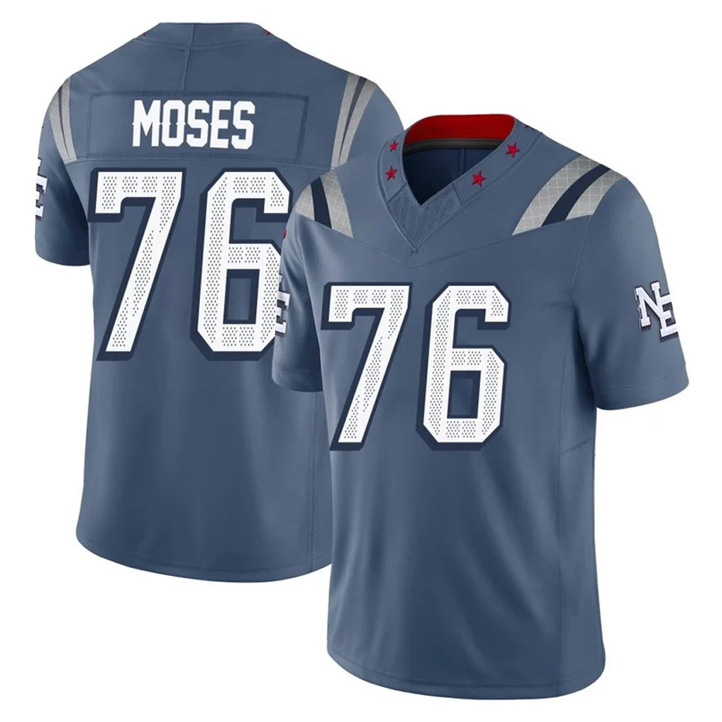 NE.Patriots #76 Morgan Moses Player Blue Limited Rivalries Collection Home Game Mdoa Stitched Jerseys
