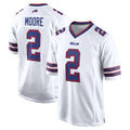 B.Bills #2 DJ Moore Player White Home Game Mdoa Stitched Jerseys