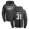NY.Jets #31 David Bailey Player Gray Pullover Hoodies Limited Game Mdoa Stitched Jerseys