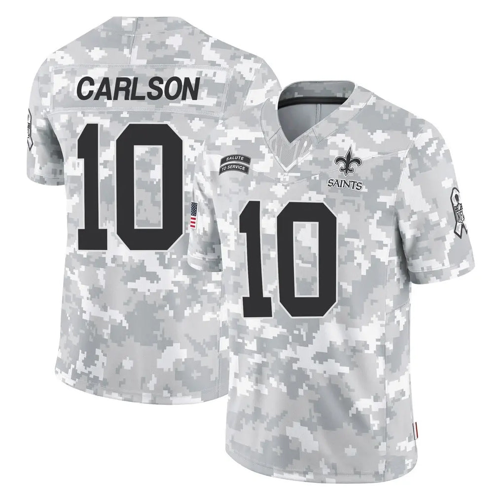 NO.Saints #10 Daniel Carlson Player Arctic Camo Salute To Service Limited Game Mdoa Stitched Jerseys