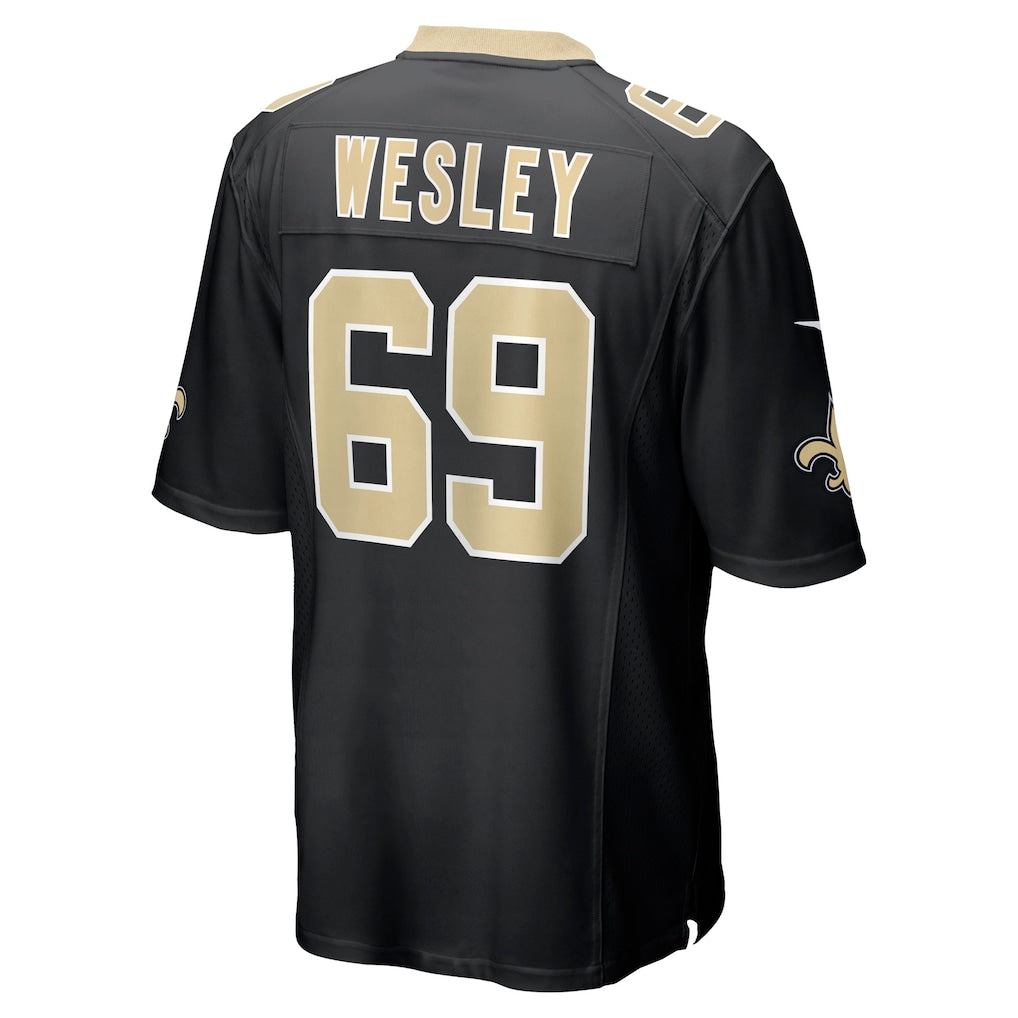 Mdoa NO.Saints #69 Barry Wesley Black Team Game Jersey