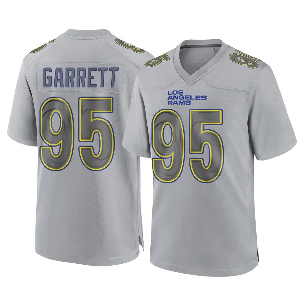 LA.Rams #95 Myles Garrett Player Gray Atmosphere Fashion Home Game Mdoa Stitched Jerseys