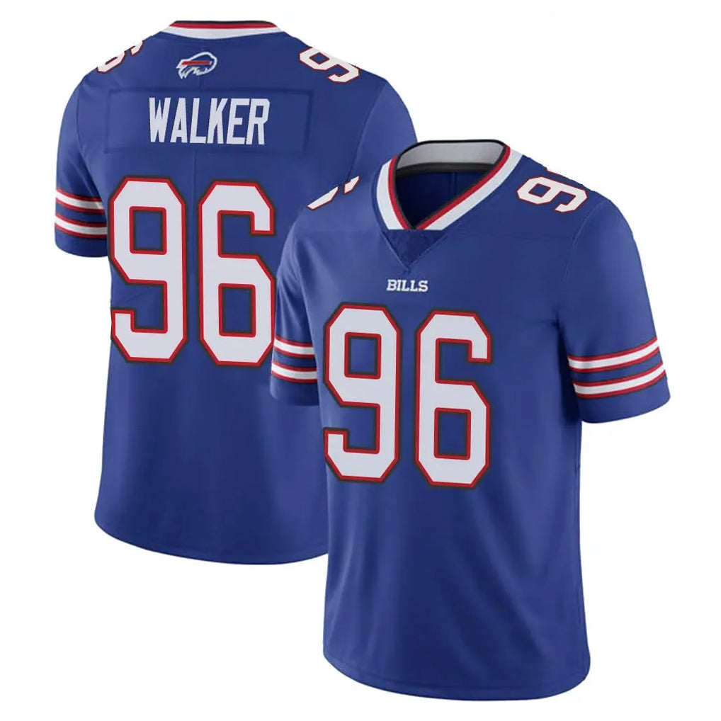B.Bills #96 Deone Walker Player Royal Vapor Untouchable Limited Mdoa Stitched Jerseys