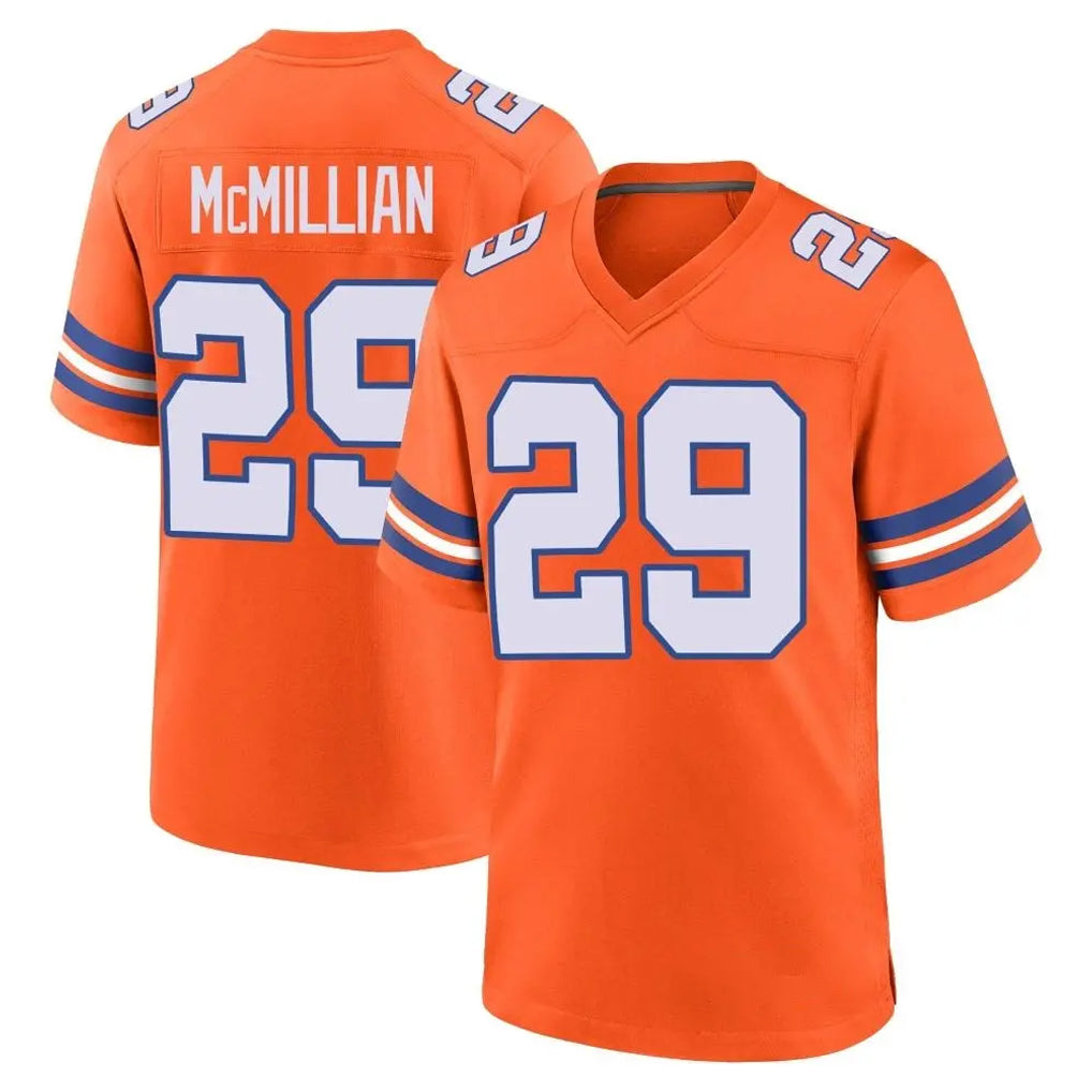 D.Broncos #29 Ja'Quan McMillian Player Orange Alternate Collection Throwback Game Mdoa Stitched Jerseys