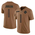 C.Bears #1 Jaylon Johnson Player Brown Salute to Service Limited Mdoa Stitched Jerseys