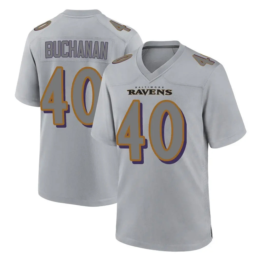 B.Ravens #40 Teddye Buchanan Player Gray Color Rush Vapor Untouchable Game Mdoa Stitched Jerseys