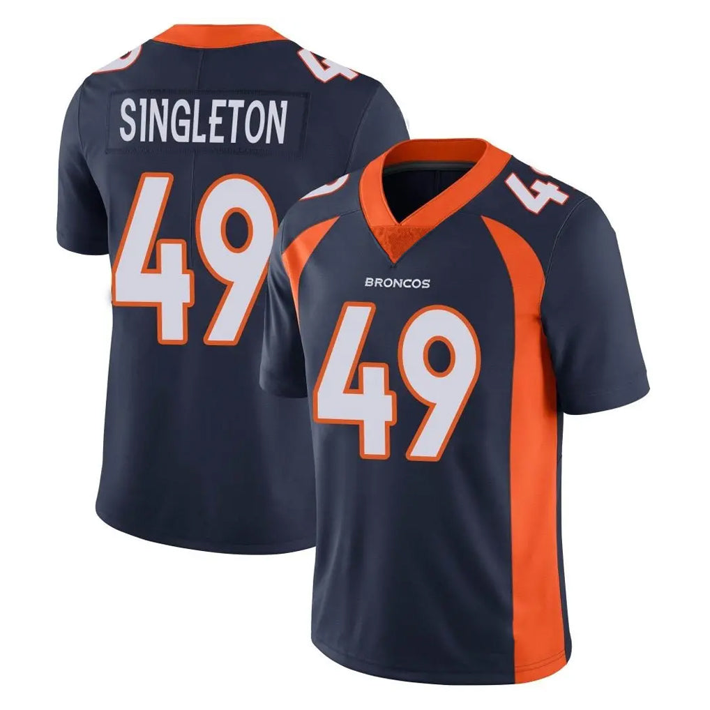 D.Broncos #49 Alex Singleton Player Navy Vapor Untouchable Limited Game Mdoa Stitched Jerseys