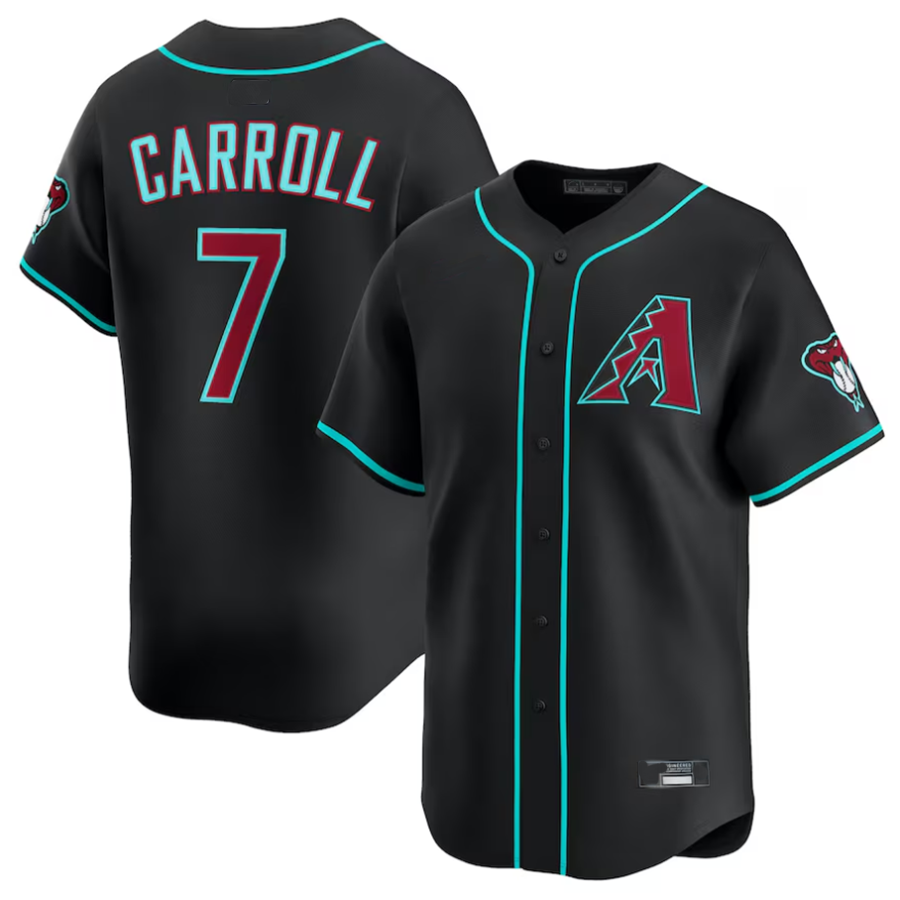 Mdoa A.Diamondbacks #7 Corbin Carroll Player Black Limited American Personalized Stitched Jerseys