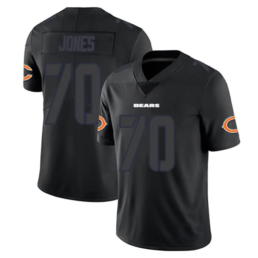 C.Bears #70 Braxton Jones Player Black Impact Limited Game Mdoa Stitched Jerseys