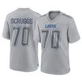 D.Lions #70 Juice Scruggs Player Gray Atmosphere Fashion Home Game Mdoa Stitched Jerseys