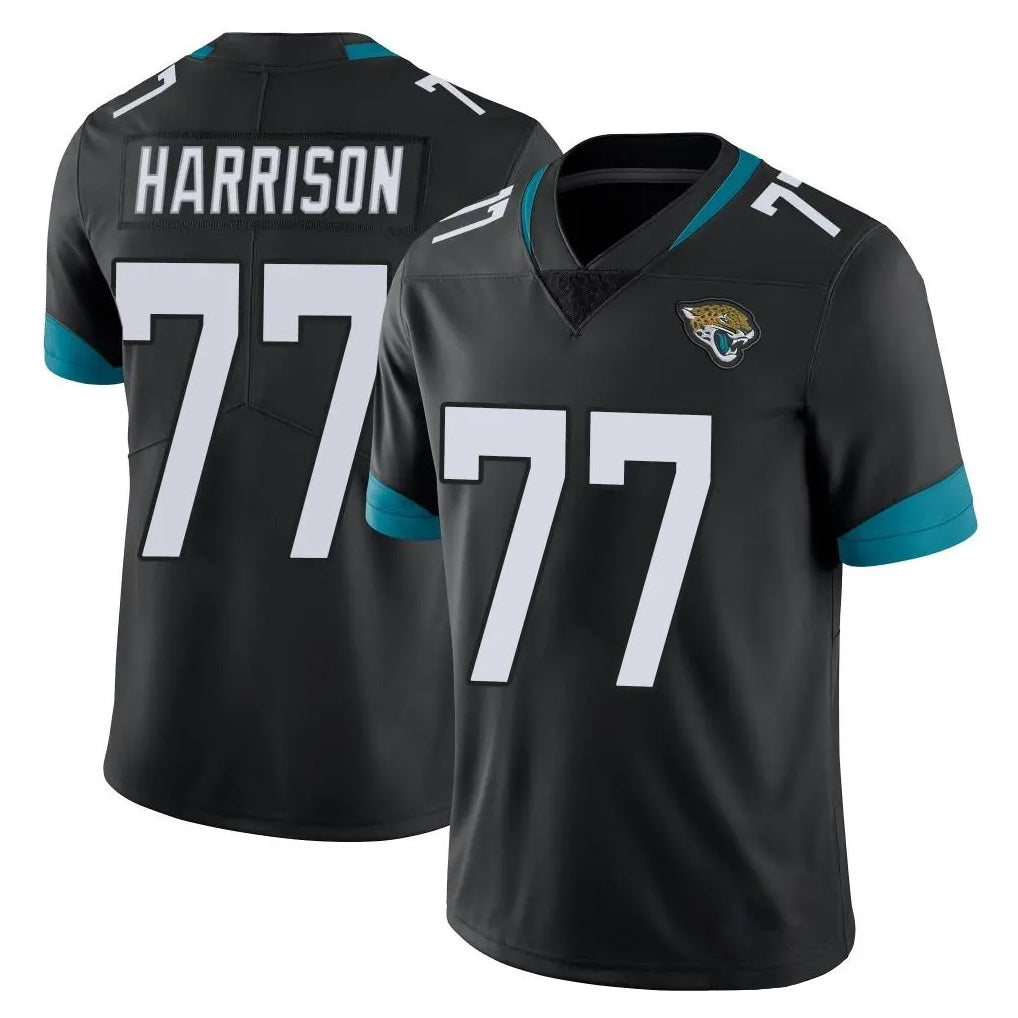 J.Jaguars #77 Anton Harrison Player Black Vapor Untouchable Limited Home Game Mdoa Stitched Jerseys