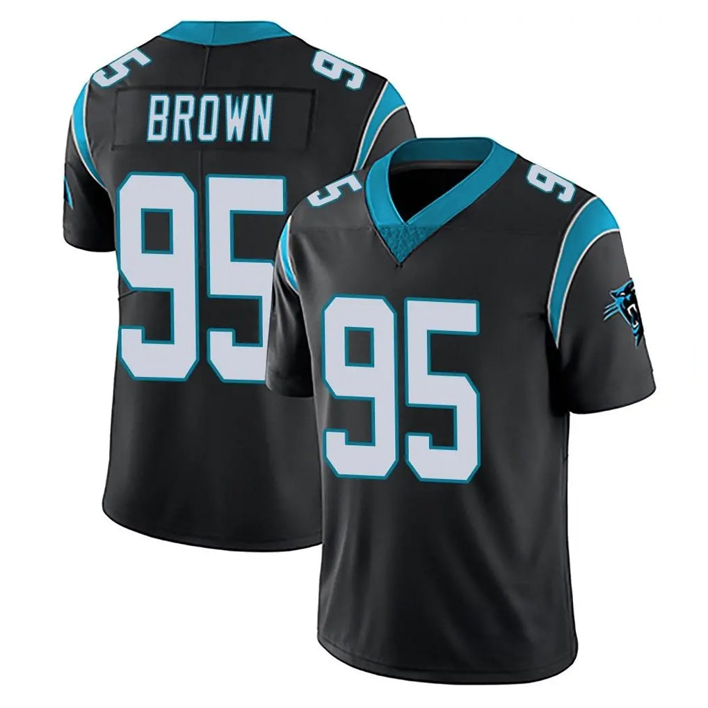 C.Panthers #95 Derrick Brown Player Black Vapor Untouchable Limited Game Mdoa Stitched Jerseys