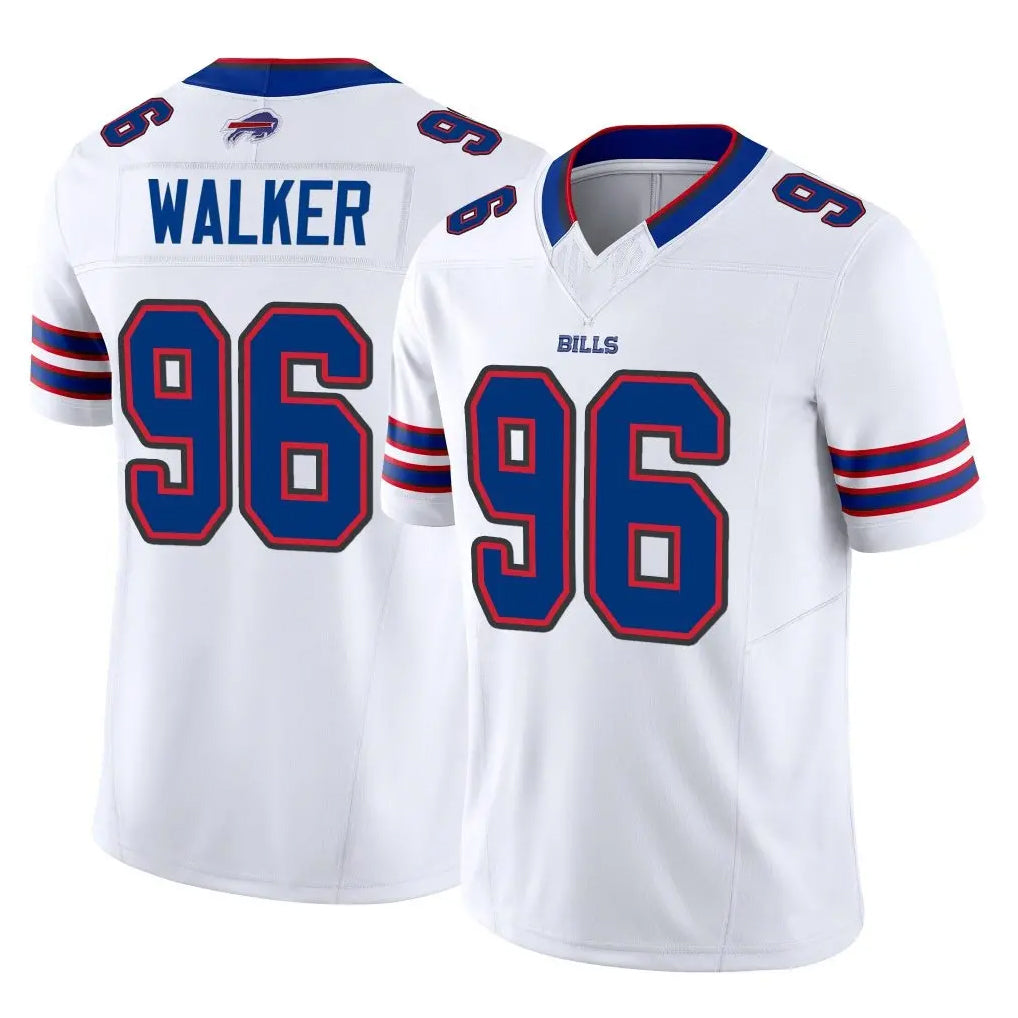 B.Bills #96 Deone Walker Player White Vapor F.U.S.E. Jersey Limited Home Game Mdoa Stitched Jerseys