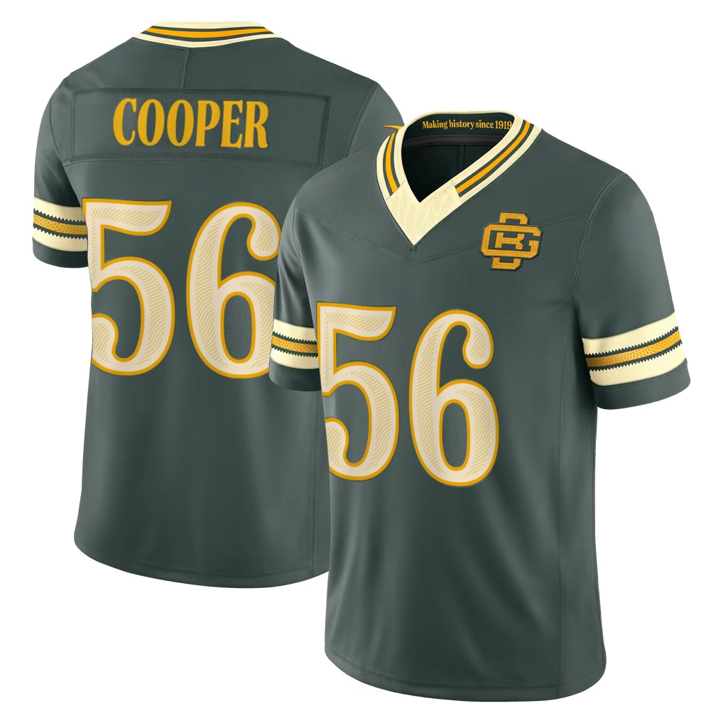 GB.Packers #56 Edgerrin Cooper Player Green Limited 2026 Rivalries Collection Home Game Mdoa Stitched Jerseys