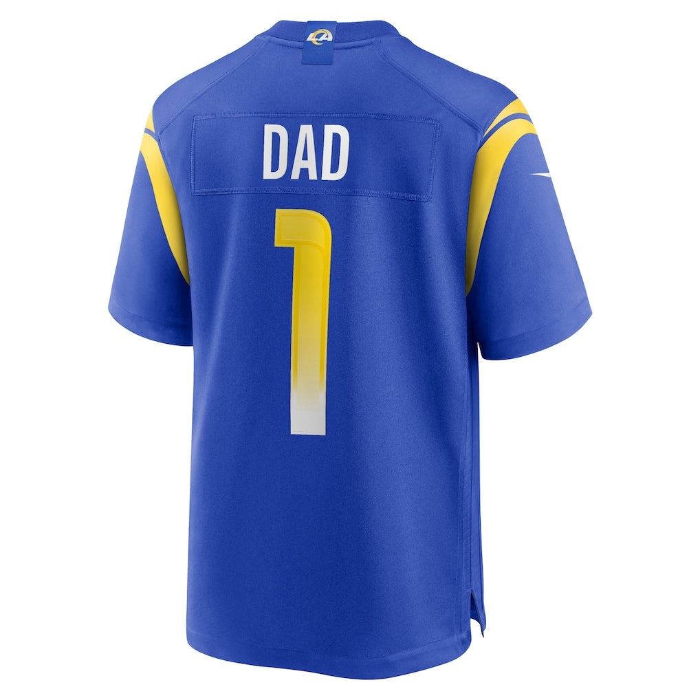 Mdoa LA.Rams #1 Dad Royal Game Jersey