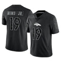 D.Broncos #19 Marvin Mims Jr. Player Black Reflective Limited Mdoa Stitched Jerseys