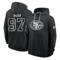 SF.49ers #97 Nick Bosa Player 2026 Black Logo Pullover Hoodies Limited Game Mdoa Stitched Jerseys