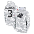 C.Panthers #3 Princely Umanmielen Player Arctic Camo Salute to Service Pullover Hoodies Limited Game Mdoa Stitched Jerseys