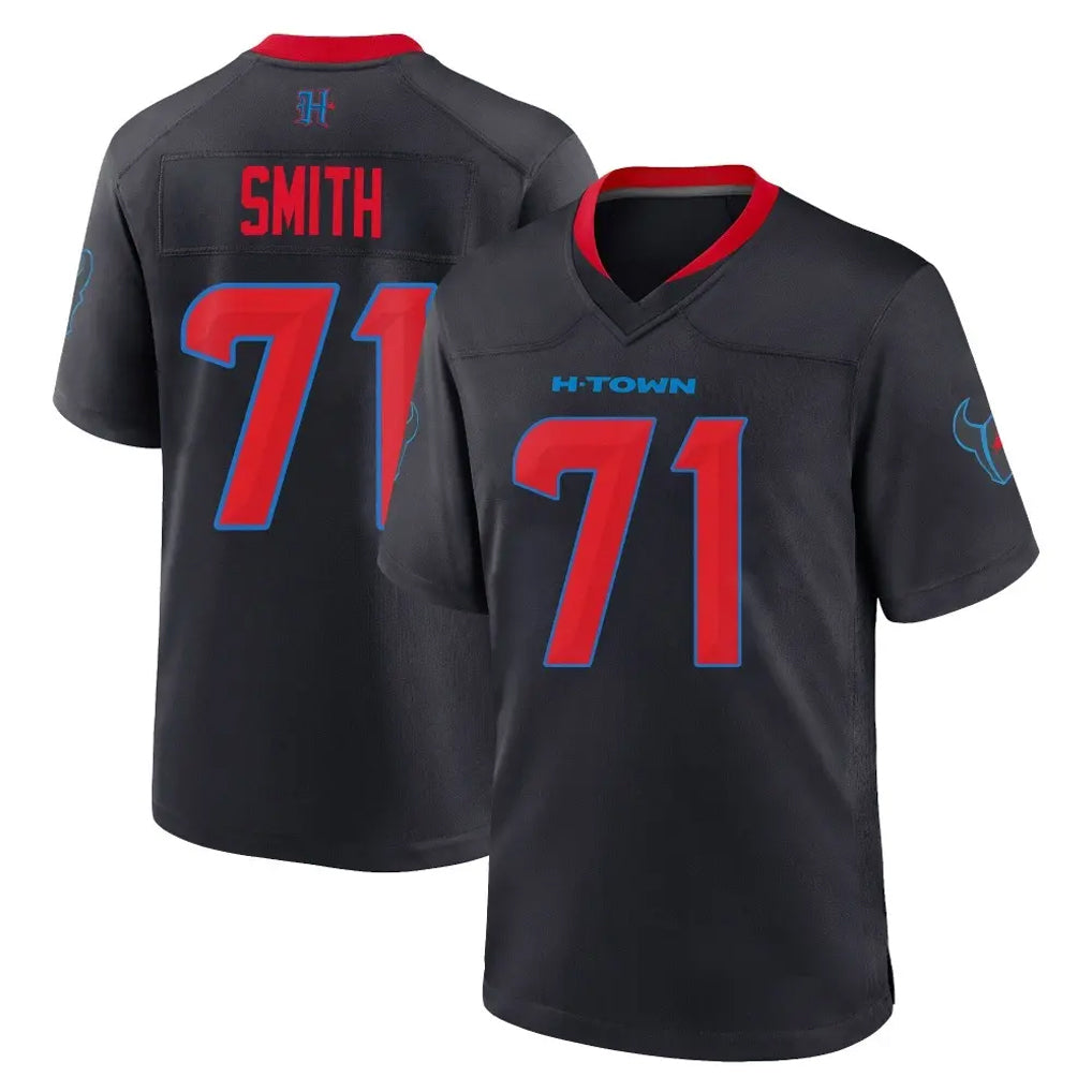 H.Texans #71 Braden Smith Player Navy 2nd Alternate Home Game Mdoa Stitched Jerseys