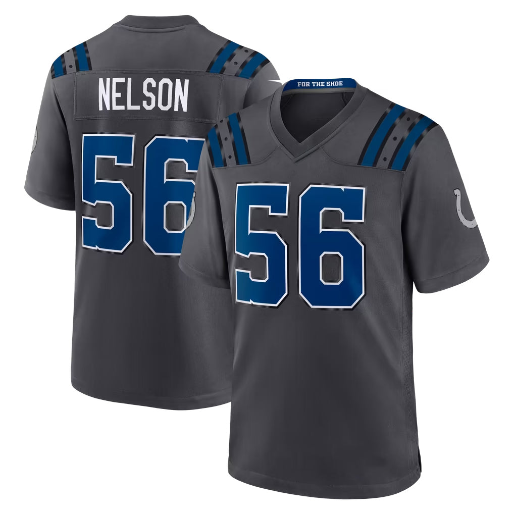 IN.Colts #56 Quenton Nelson Player Anthracite 2026 Rivalries Collection Home Game Mdoa Stitched Jerseys