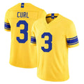 LA.Rams #3 Kam Curl Player Gold Limited Classic Sol Vapor F.U.S.E.Home Game Mdoa Stitched Jerseys