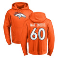 D.Broncos #60 Luke Wattenberg Player Orange Pullover Hoodie Limited Mdoa Stitched Jerseys