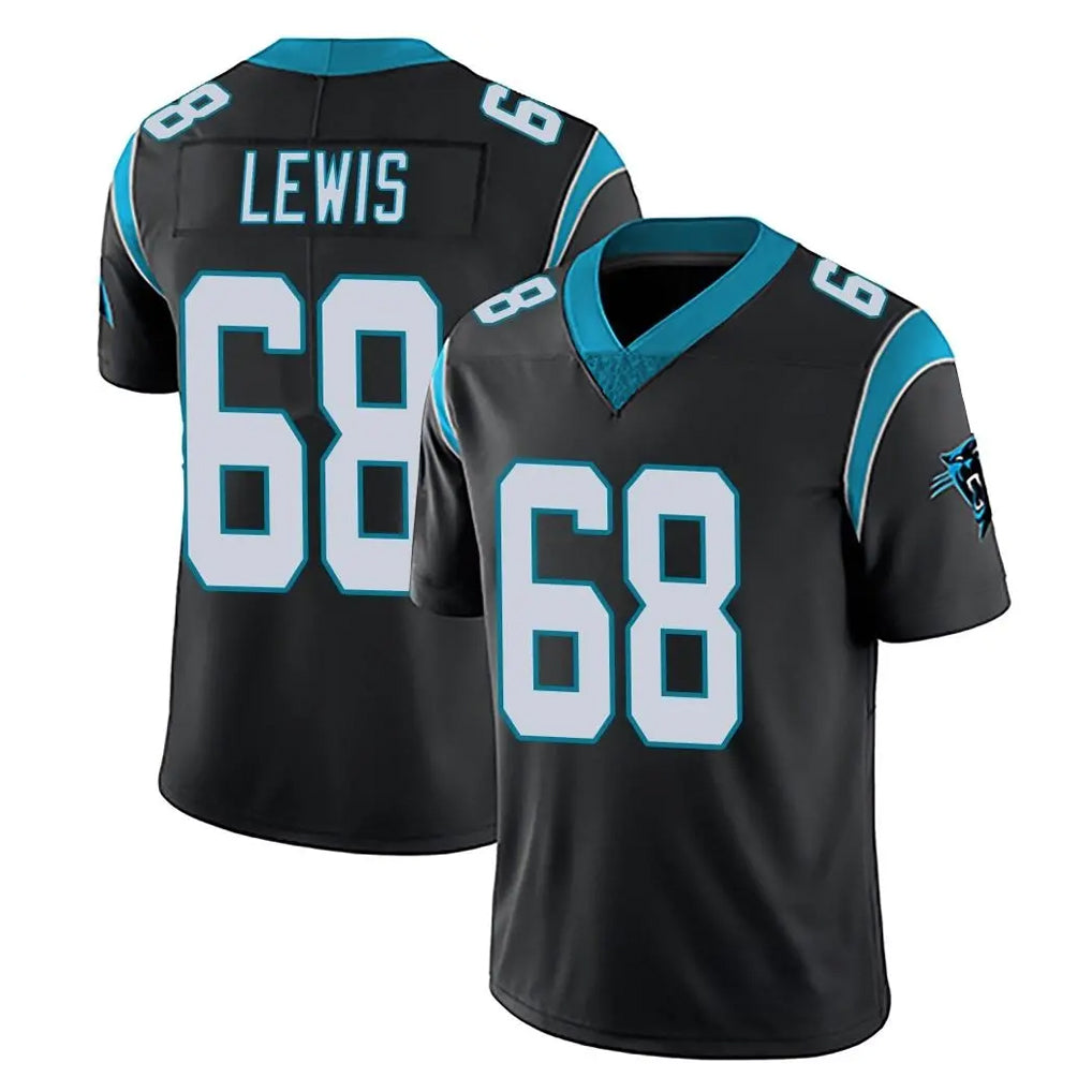 C.Panthers #68 Damien Lewis Player Black Vapor Untouchable Limited Game Mdoa Stitched Jerseys