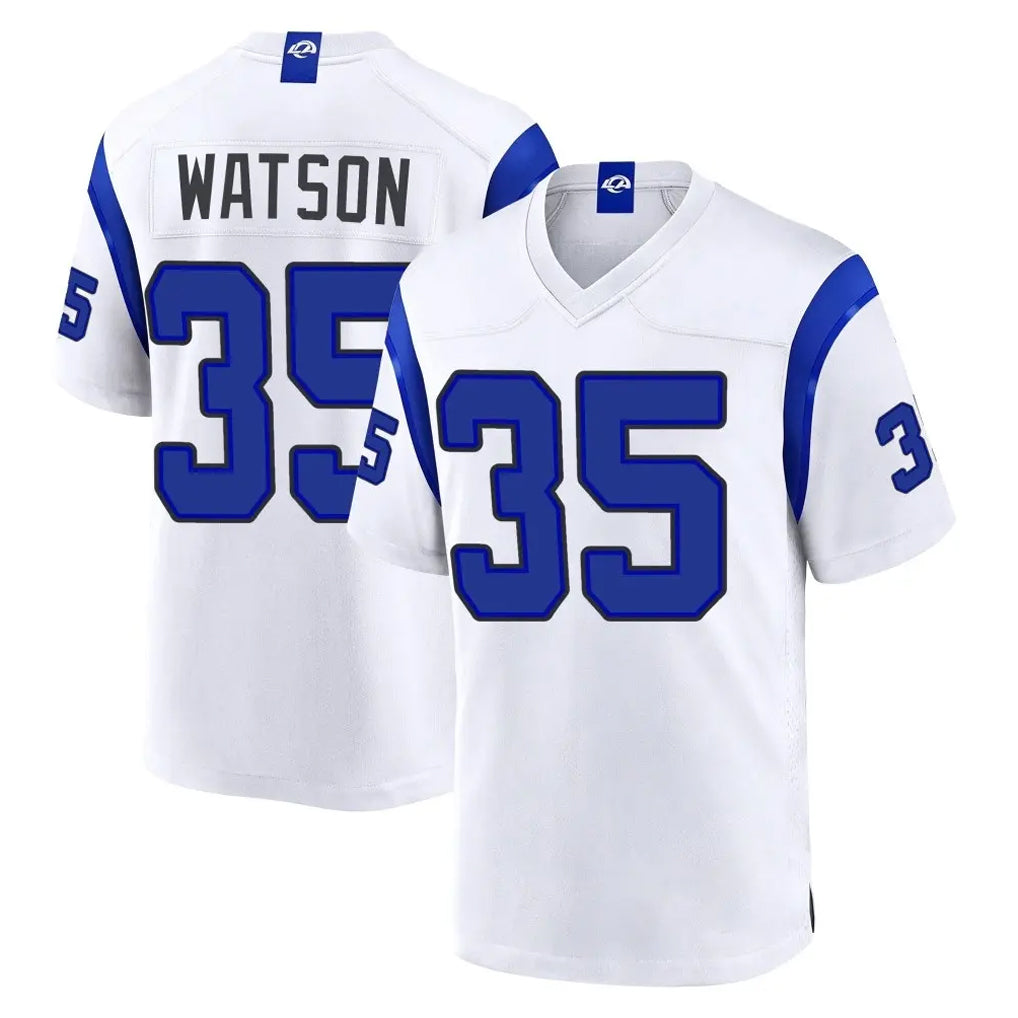 LA.Rams #35 Jaylen Watson Player White Fearsome Home Game Mdoa Stitched Jerseys