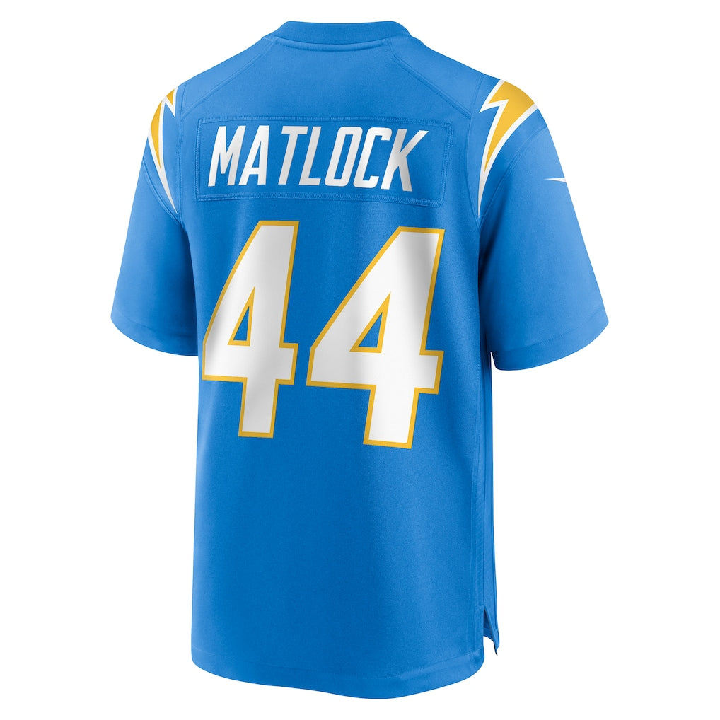 Mdoa LA.Chargers #44 Scott Matlock Powder Blue Team Game Jersey