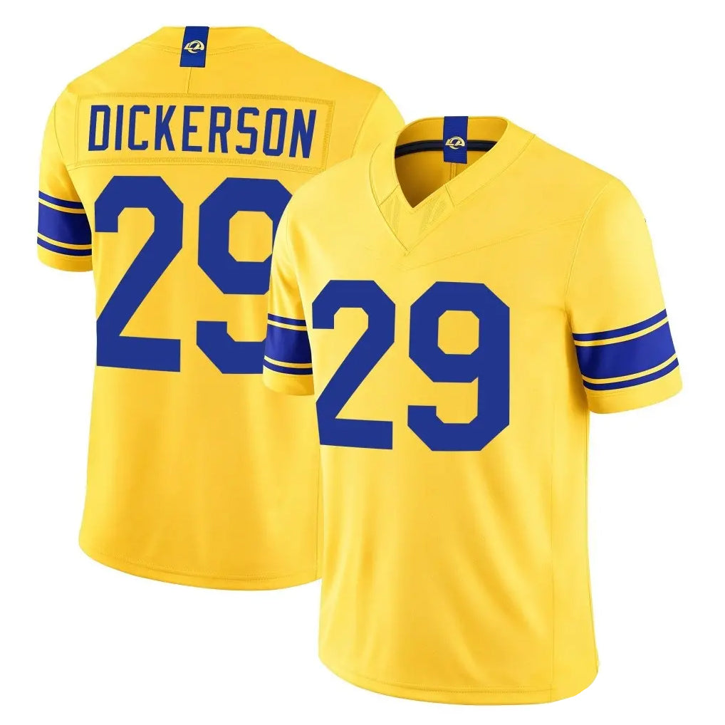 LA.Rams #29 Eric Dickerson Player Gold Limited Classic Sol Vapor F.U.S.E.Home Game Mdoa Stitched Jerseys