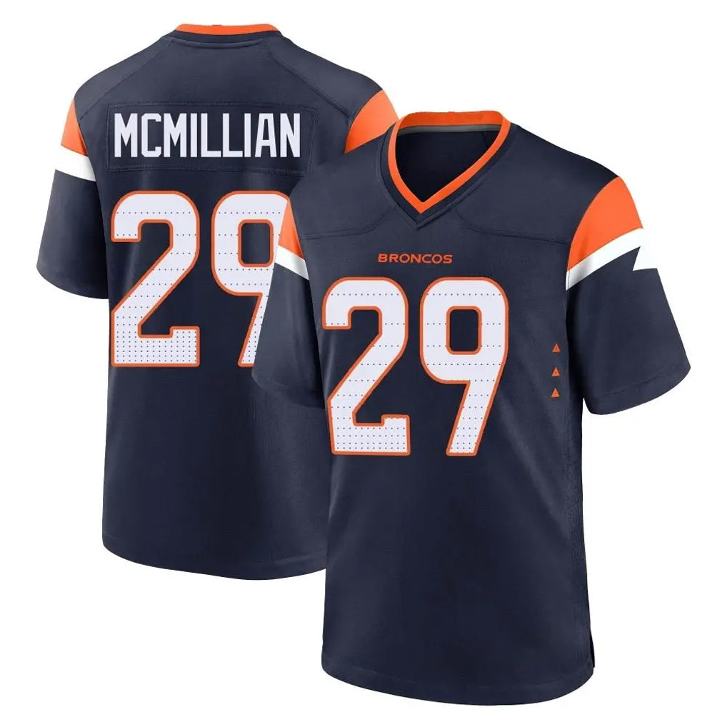 D.Broncos #29 Ja'Quan McMillian Player Navy Home Game Mdoa Stitched Jerseys