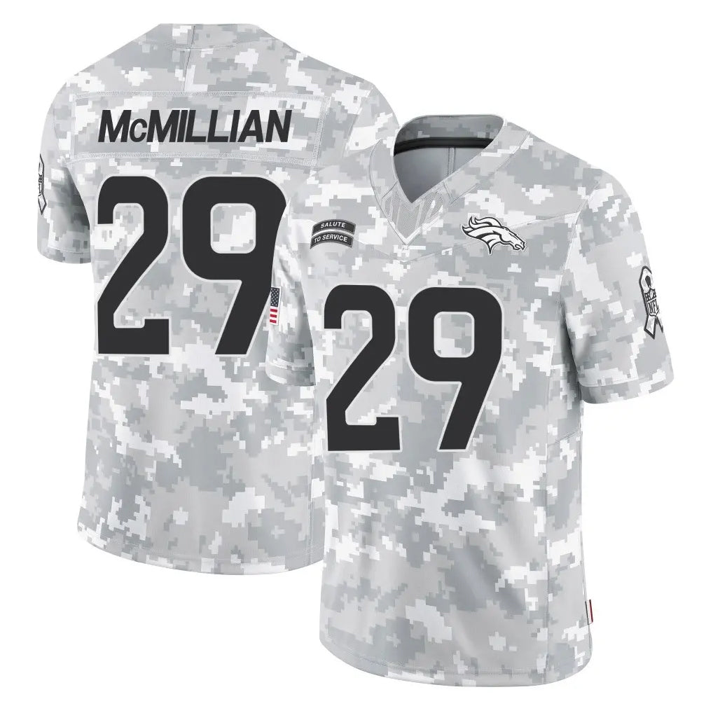 D.Broncos #29 Ja'Quan McMillian Player Arctic Camo Salute To Service Limited Mdoa Stitched Jerseys