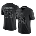 SF.49ers #64 Jake Brendel Player Black Limited Reflective Home Game Mdoa Stitched Jerseys