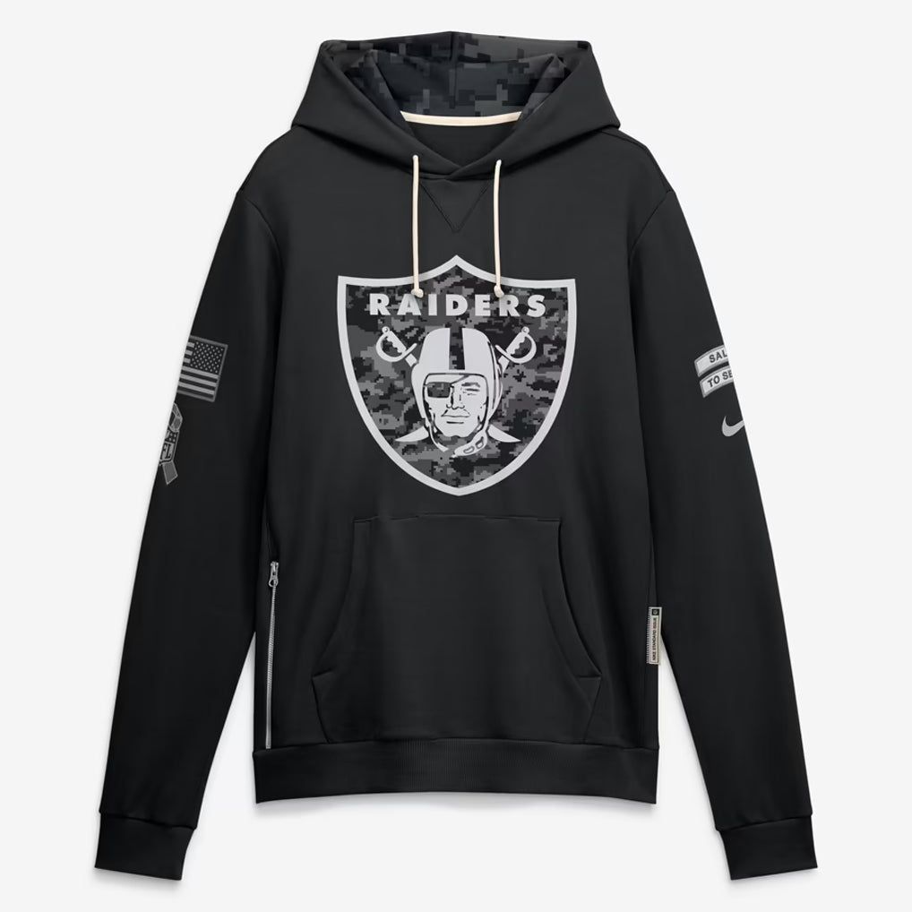 LV.Raiders 2026 Black Logo Pullover Hoodies Limited Game Mdoa Stitched Jerseys
