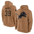 D.Lions #39 Jake Bates Player Brown Salute to Service Hoodies Limited Game Mdoa Stitched Jerseys