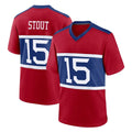 NY.Giants #15 Jordan Stout Player Red Century Home Game Mdoa Stitched Jerseys