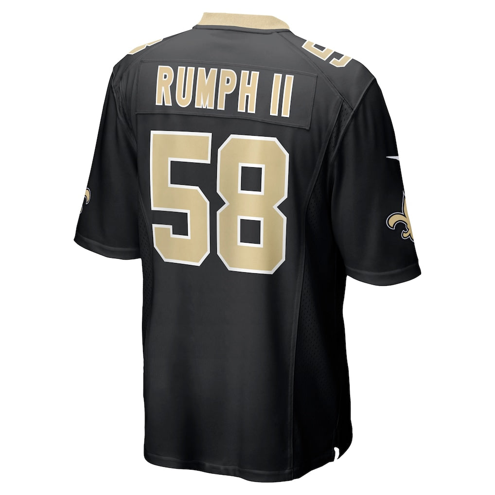 Mdoa NO.Saints #58 Chris Rumph II Black Team Game Jersey