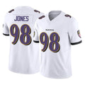 B.Ravens #98 Travis Jones Player White Vapor F.U.S.E. Limited Home Game Mdoa Stitched Jerseys