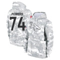 D.Broncos #74 Ben Powers Player Arctic Camo Salute to Service Hoodies Limited Game Mdoa Stitched Jerseys
