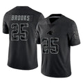 C.Panthers #25 Jonathon Brooks Player Black Limited Reflective Game Mdoa Stitched Jerseys