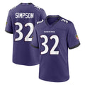 B.Ravens #32 Trenton Simpson Player Purple Limited Home Game Mdoa Stitched Jerseys
