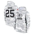 GB.Packers #25 Keisean Nixon Player Arctic Camo Salute to Service Hoodies Limited Game Mdoa Stitched Jerseys
