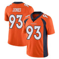 D.Broncos #93 D.J. Jones Player Orange Color Vapor Untouchable Limited Game Mdoa Stitched Jerseys