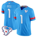 H.Texans #1 Tank Dell Player Blue 2026 Rivalries Vapor Limited Home Game Mdoa Stitched jerseys