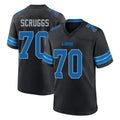 D.Lions #70 Juice Scruggs Player Black Alternate Home Game Mdoa Stitched Jerseys